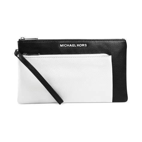 Michael michael kors callie clutch black white 